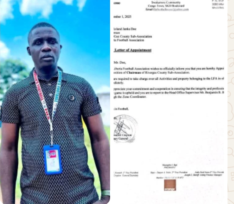 LFA Appoints Roland Jarka Doe as Chairman of River Gee Sub-Association